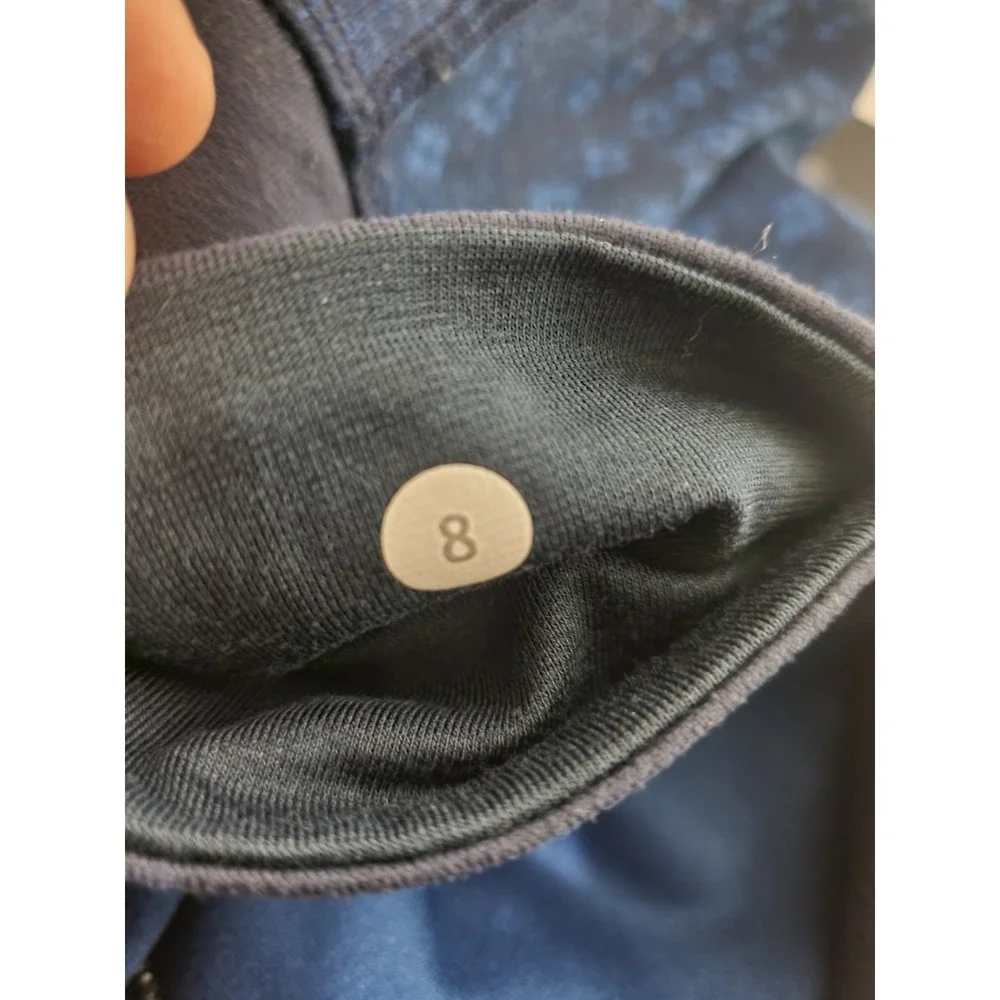 Lululemon Wunder Under Full-On Luon Pants (Sashiko), Women's Size 8, Navy Blue S